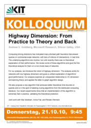 Highway Dimension: From Practice to Theory and Back