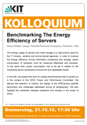 Benchmarking The Energy Efficiency of Servers