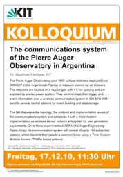The communications system of the Pierre Auger Observatory in Argentina