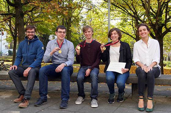 von links nach rechts: Marcel Radermacher, Dominik Dürrschnabel, Lasse Wulf, Almut Demel, Dr. Tamara Mchedlidze