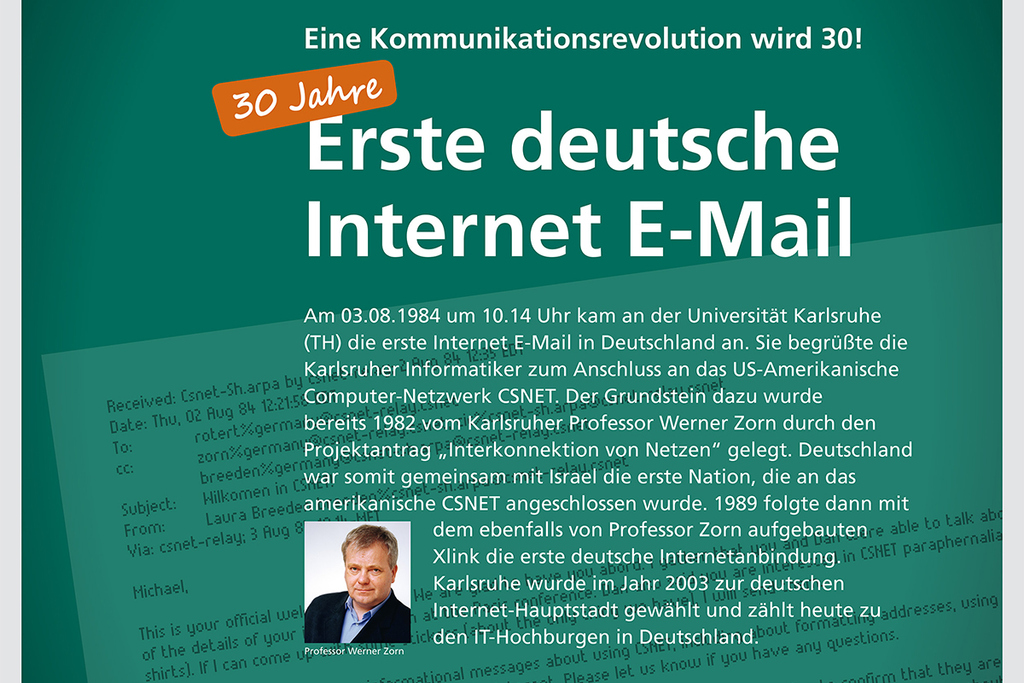 Plakat erste Internet E-Mail