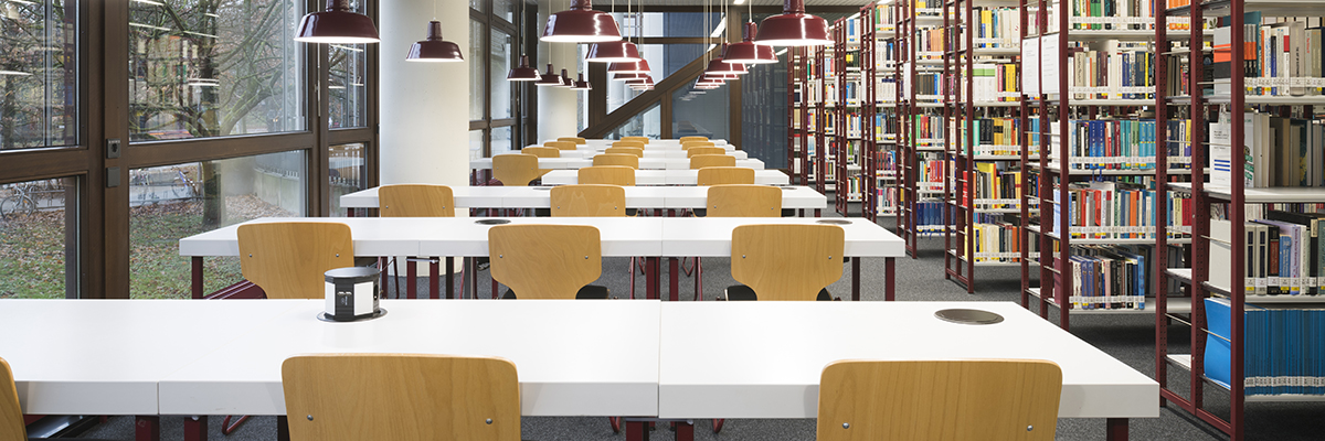 View of the department library