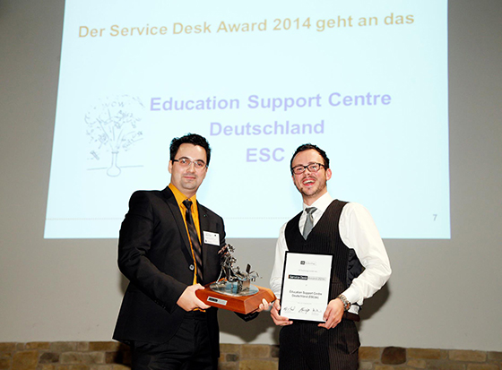 Preisuebergabe Service desk Award