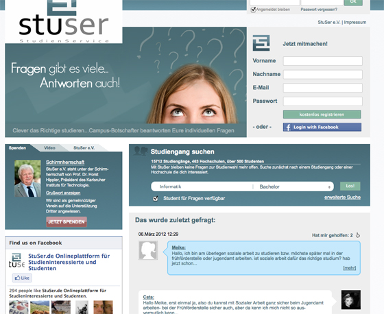 Online-Plattform Stuser